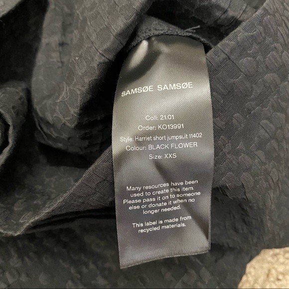 Samsoe Samsoe Romper Harriet Short Jumpsuit Black XXS - Picture 9 of 10